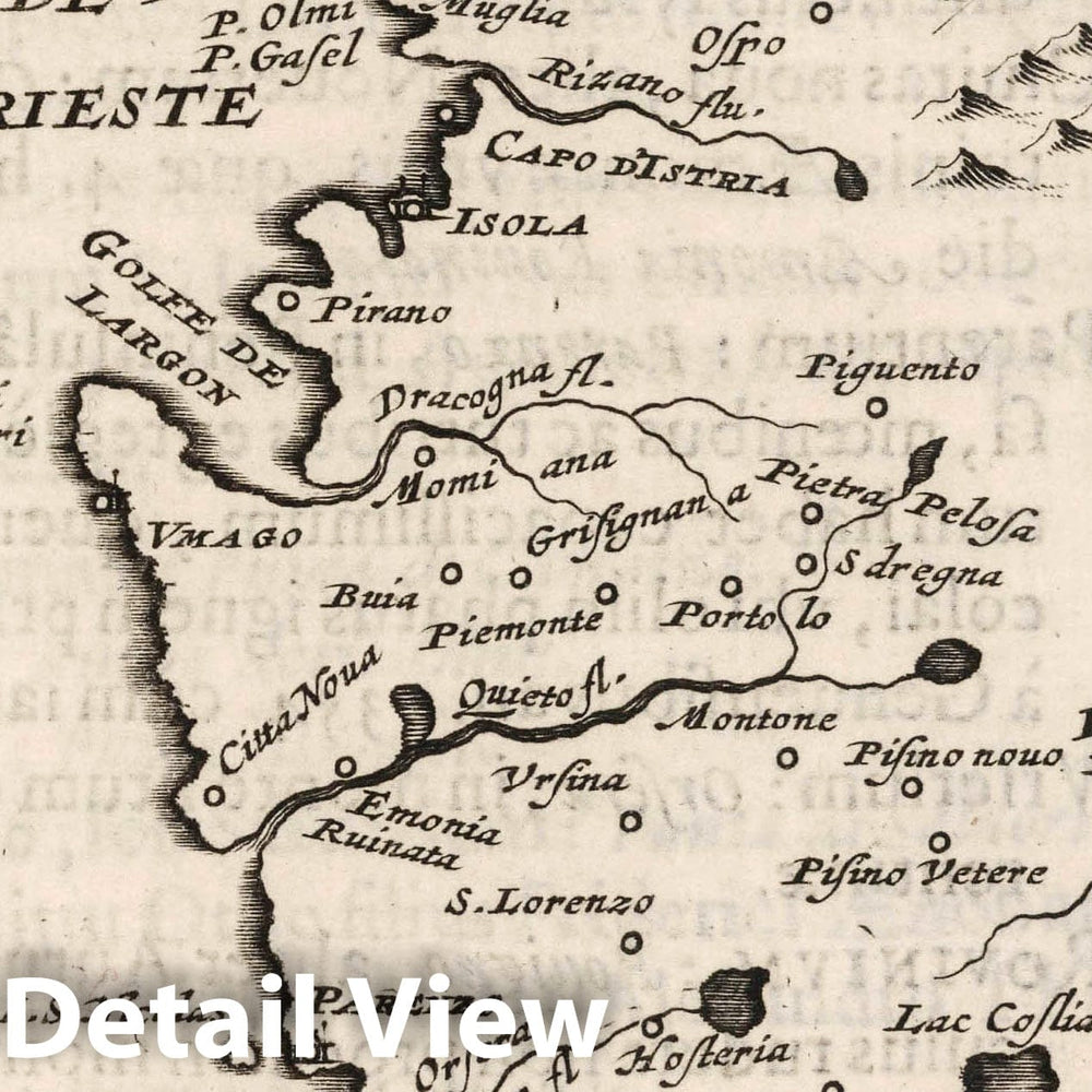 Historic Map : Istra (Croatia) L'Istrie, 1649 , Vintage Wall Art