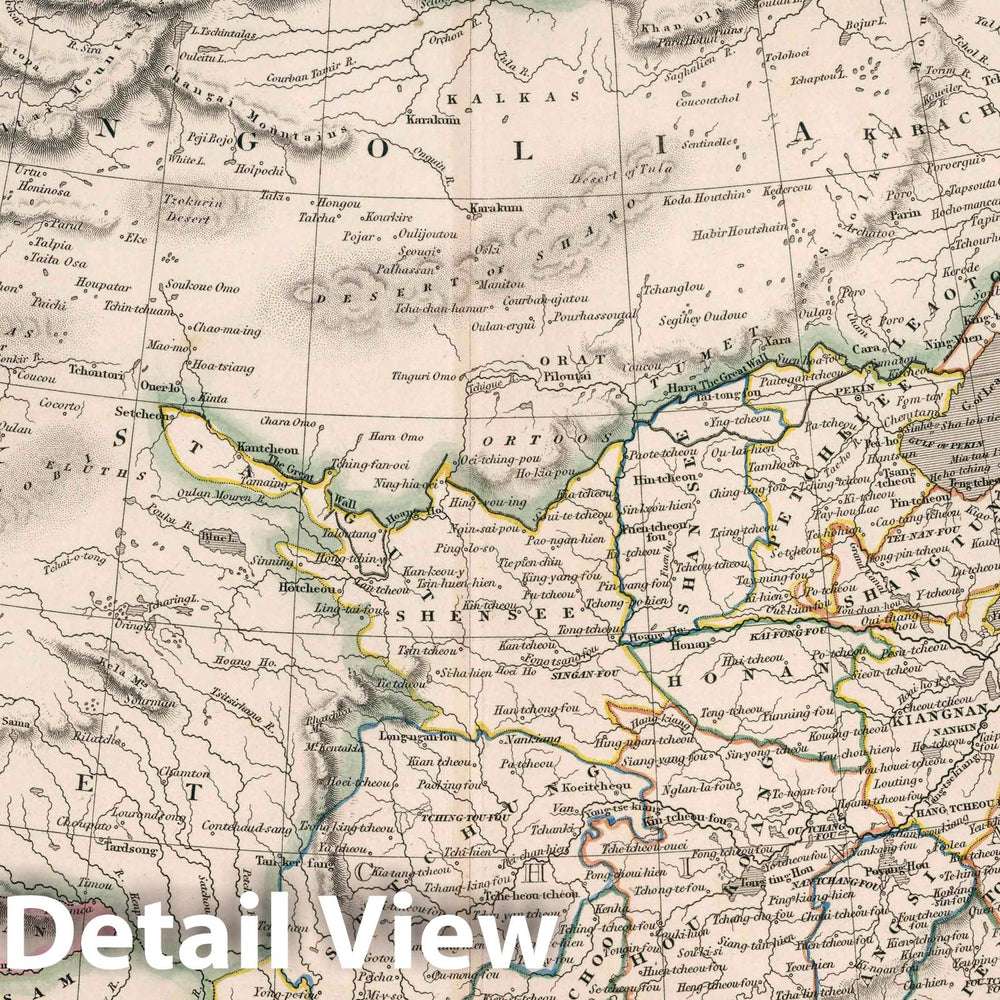 Historic Map : China and Japan. Drawn & Engraved by J. Dower. London, Published by Henry Teesdale & Co. A New General Atlas of The World, 1836 Atlas - Vintage Wall Art