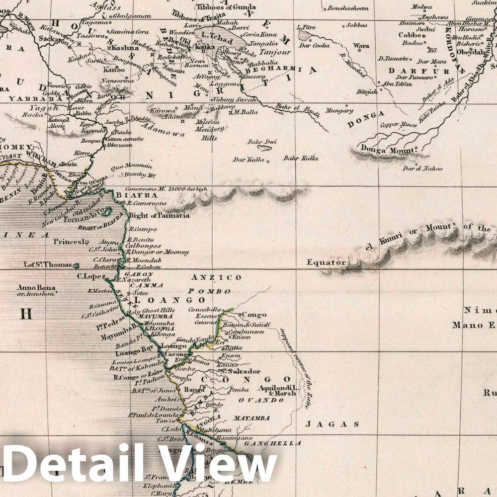 Historic Map : Africa. Drawn & Engraved by J. Dower. London, Published by Henry Teesdale & Co, 1836 Atlas - Vintage Wall Art