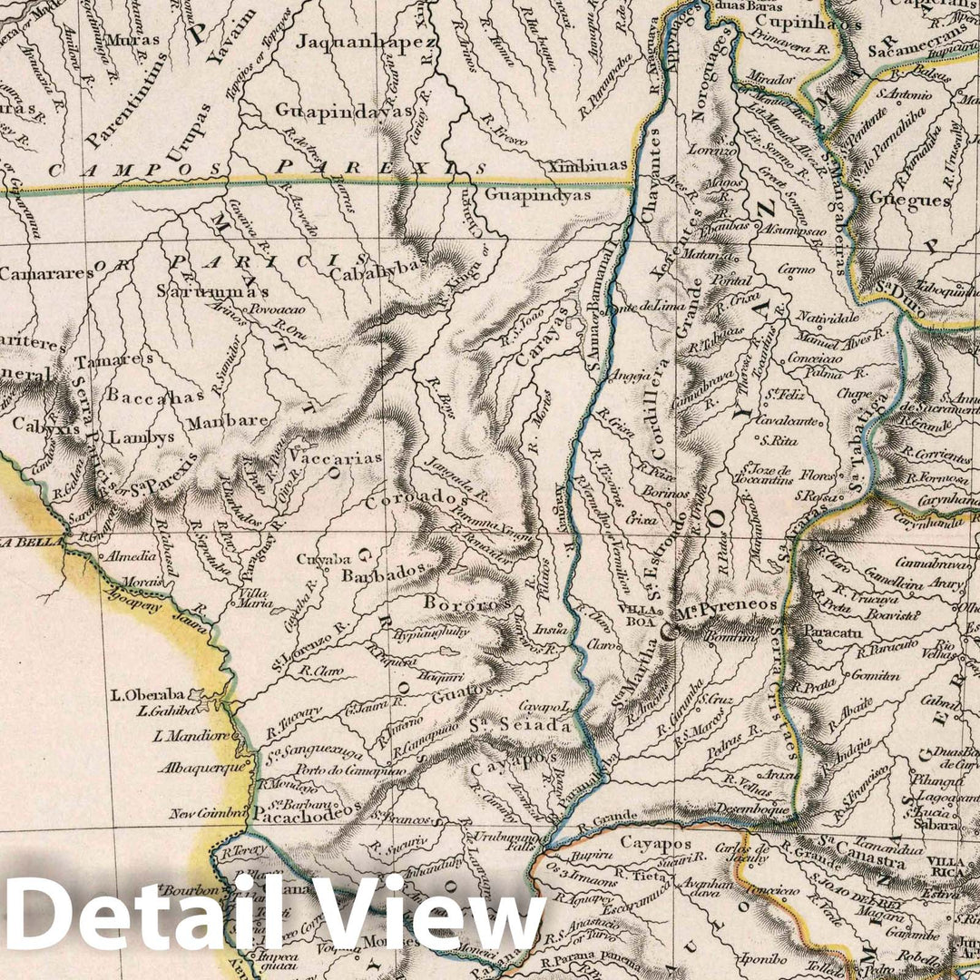 Historic Map : Brazil. Drawn & Engraved by J. Dower. London, Published by Henry Teesdale & Co, 1836 Atlas - Vintage Wall Art