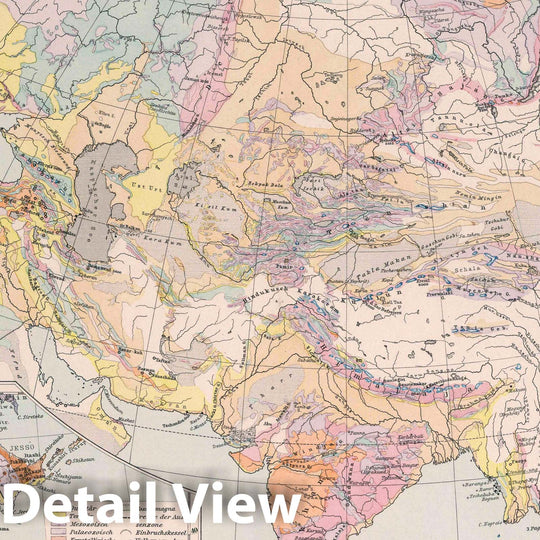 Historic Map : Japan, , Europe Asien und Europa. Entw. v. Herm. 1887, Ausg. 1889. Gest. v. K. Poppey u. P. Grabhein. Gotha: Justus Perthes, 1889, Vintage Wall Art