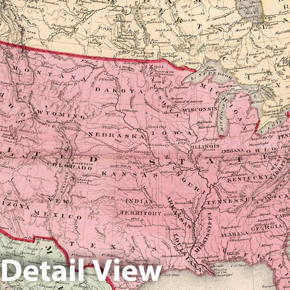 Historic Map : North America. by H. H. Lloyd & Co. New York. Lloyd's Handy Atlas, 1874 Atlas - Vintage Wall Art