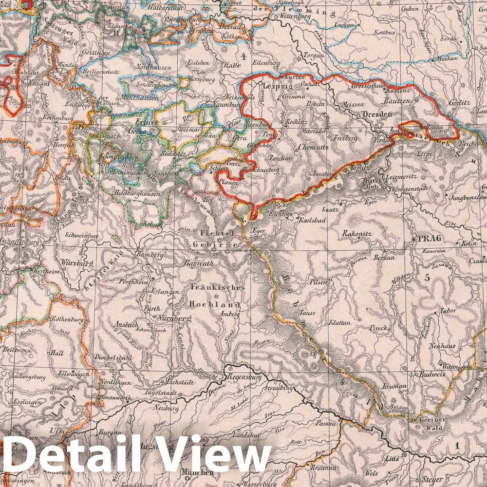 Historic Map : Germany, Deutschland, 1847 Atlas , Vintage Wall Art