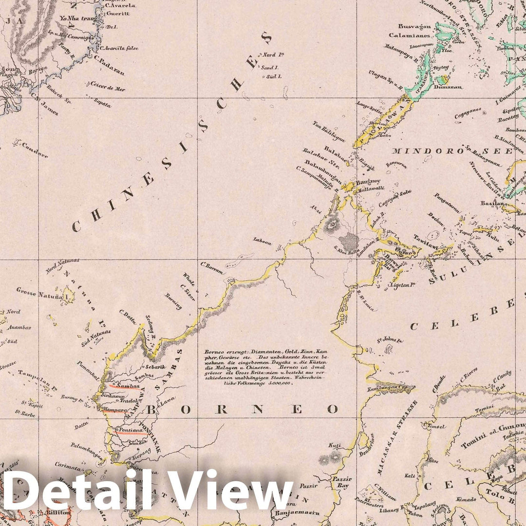 Historic Map : Philippines, , East Indies Die Ostindischen Inselin, 1847 Atlas , Vintage Wall Art