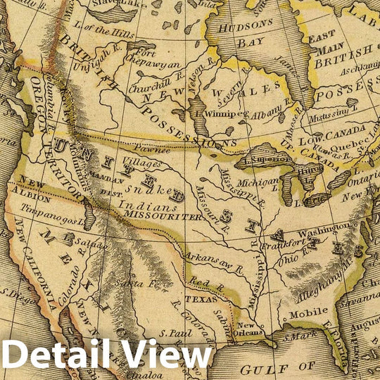 Historic Map : North America. H. Morse Sc. Published by Lincoln & Edmands, Boston. (1832), 1832 Atlas - Vintage Wall Art