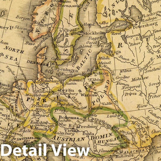 Historic Map : Europe. H. Morse Sc. Published by Lincoln & Edmands, Boston. (1832), 1832 Atlas - Vintage Wall Art