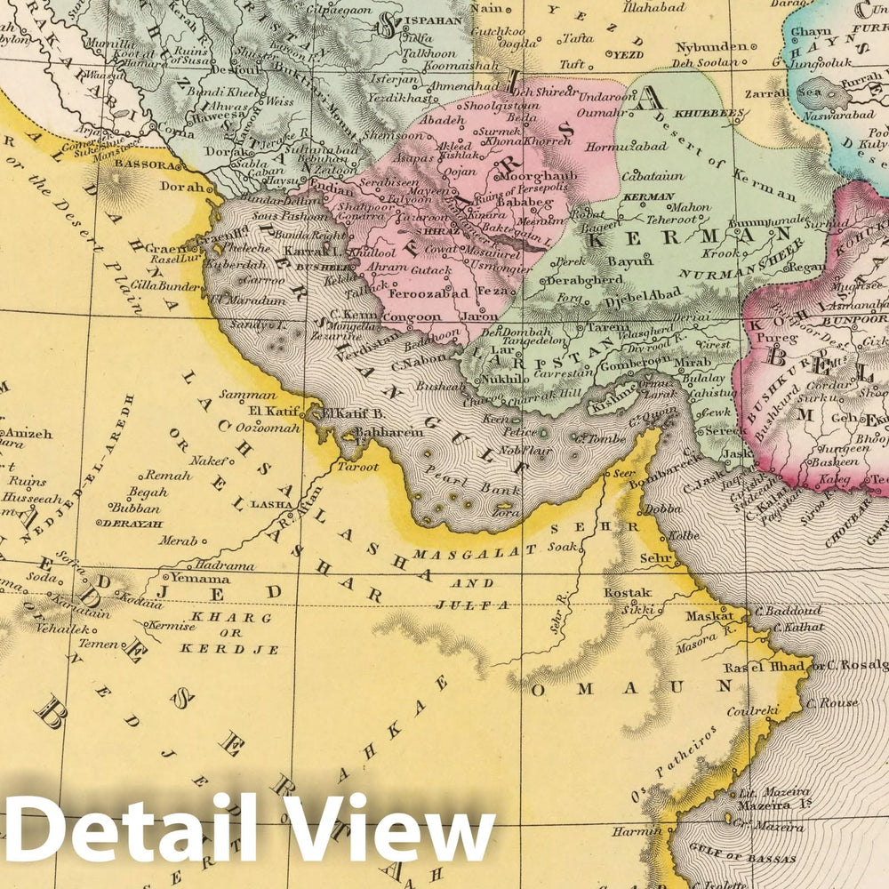 Historic Map : 1836 Historical Persia, Arabia &c. - Vintage Wall Art