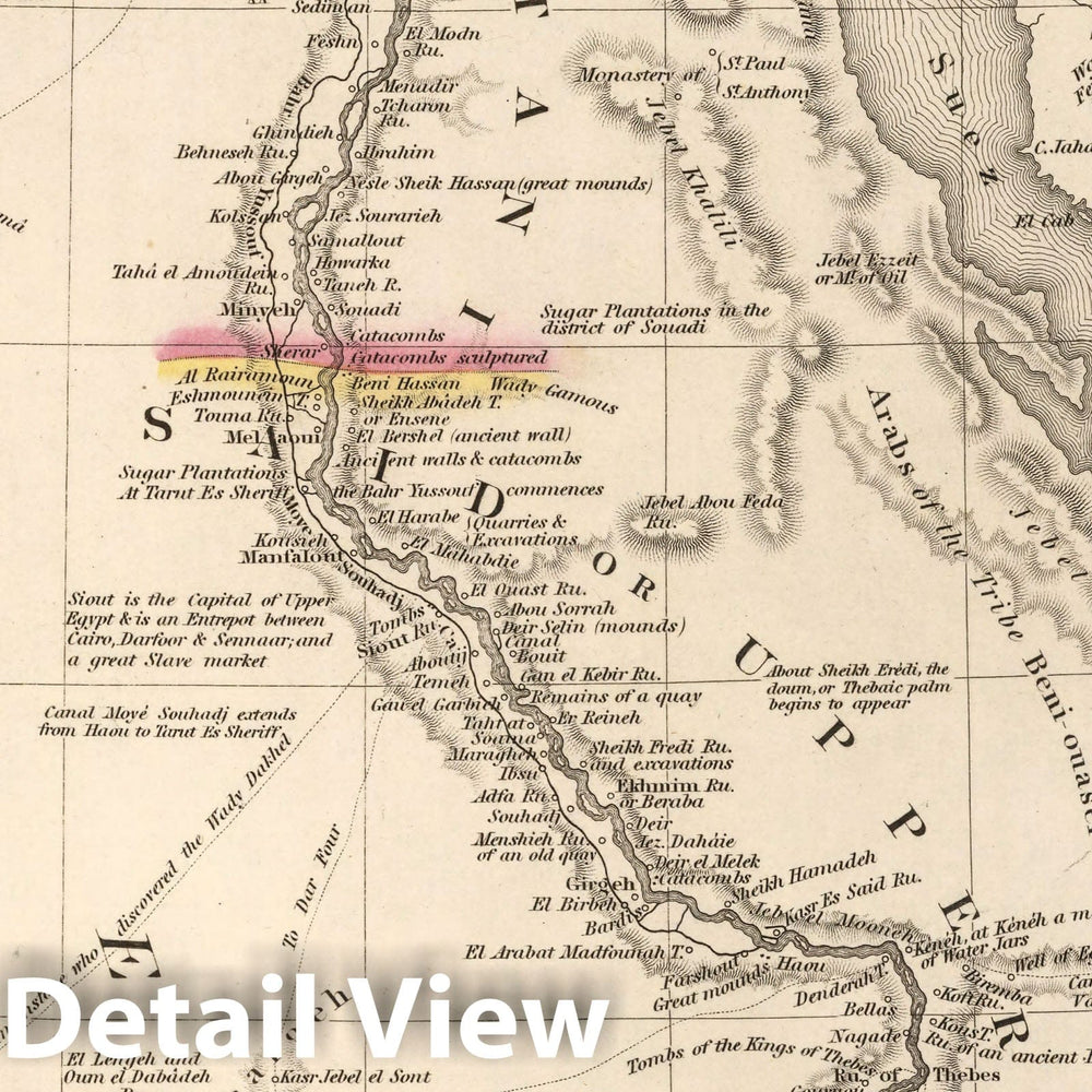 Historic Map : Egypt &c, 1836 Atlas - Vintage Wall Art