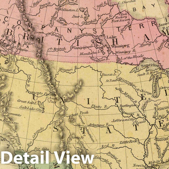 Historic Map : North America. Designed to accompany Cornell's High School Geography, 1864 Atlas - Vintage Wall Art