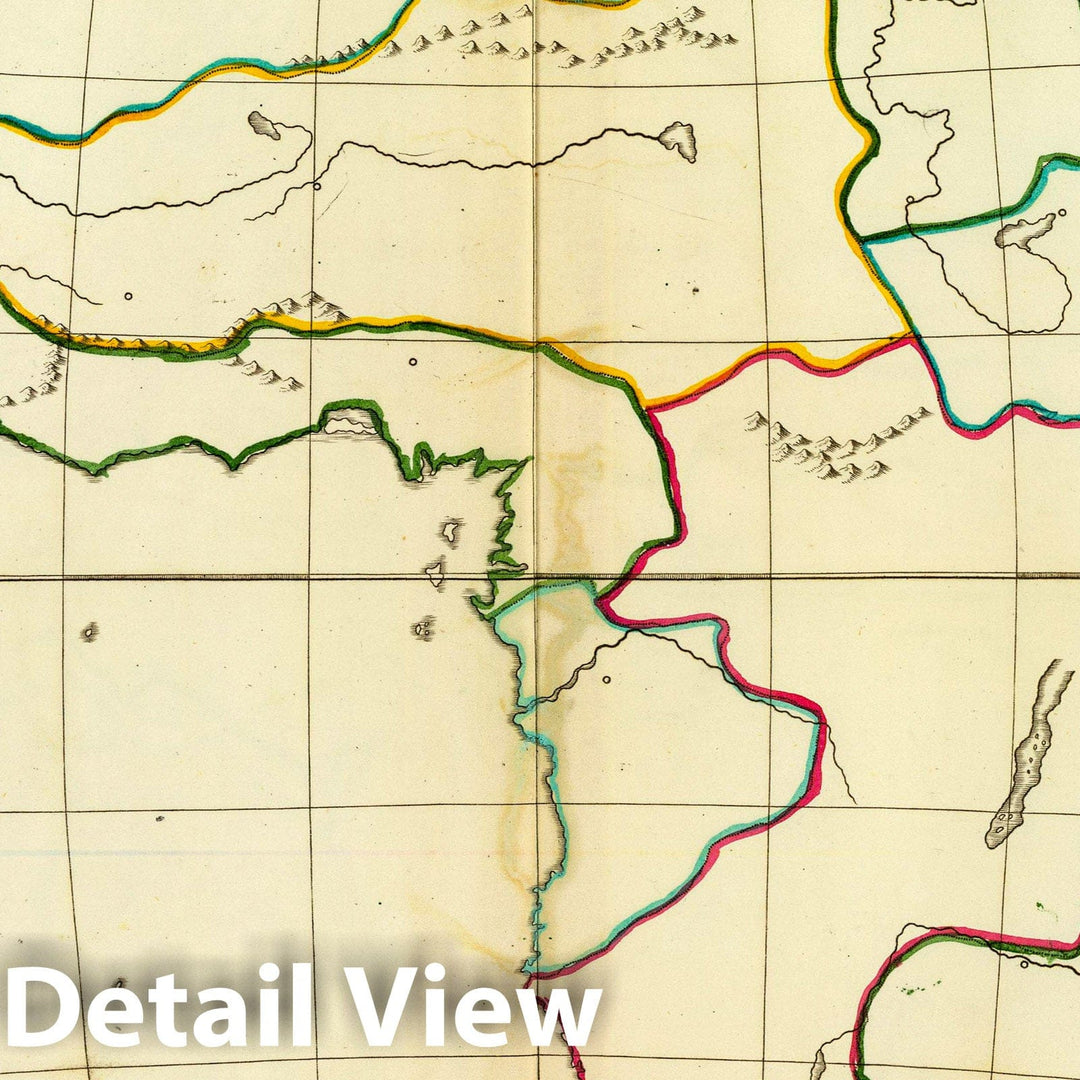 Historic Wall Map : A Plain map of Africa, According to The Method of The Abbe Gaultier by Mr. Wauthier, his Pupil. 1802, 1802 Atlas - Vintage Wall Art