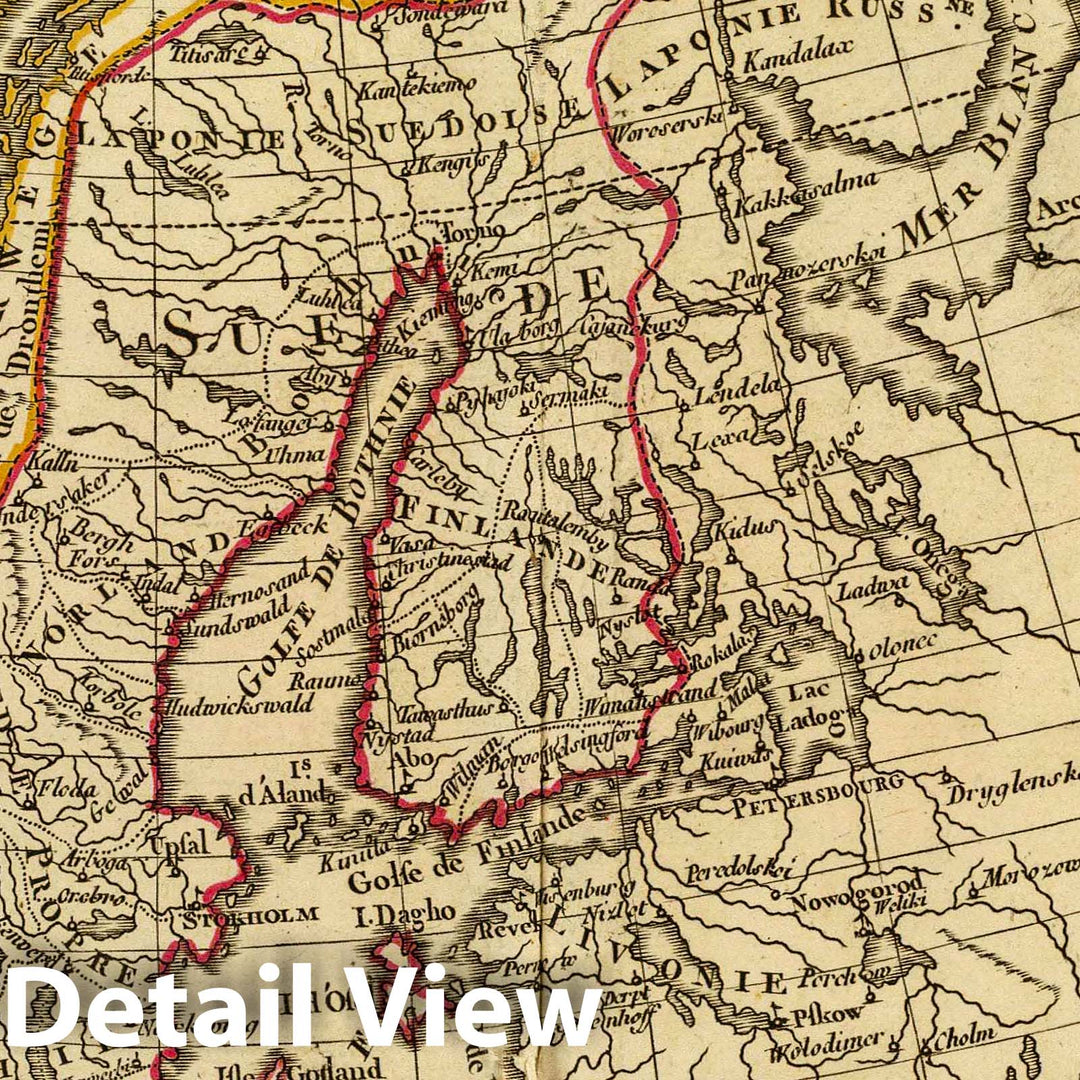 Historic Map : Denmark; Sweden, Scandinavia Couronnes du Nord comprenant les royaumes de Danemarc, 1800, Vintage Wall Art