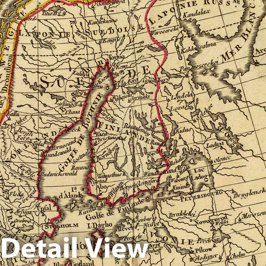 Historic Map : Denmark; Sweden, Scandinavia Couronnes du Nord comprenant les royaumes de Danemarc, 1800, Vintage Wall Art