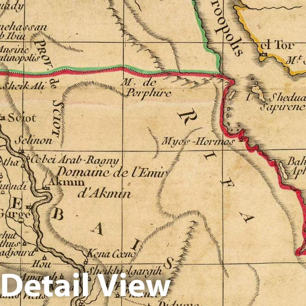 Historic Map : Egypt, L'Egypte ancienne et Moderne. A Paris, Chez Delamarche, Geog. (ca. 1800) , Vintage Wall Art