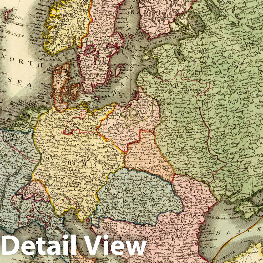 Historic Map : Europe. J. & G. Menzies Sculpt. (1817), 1817 Atlas - Vintage Wall Art