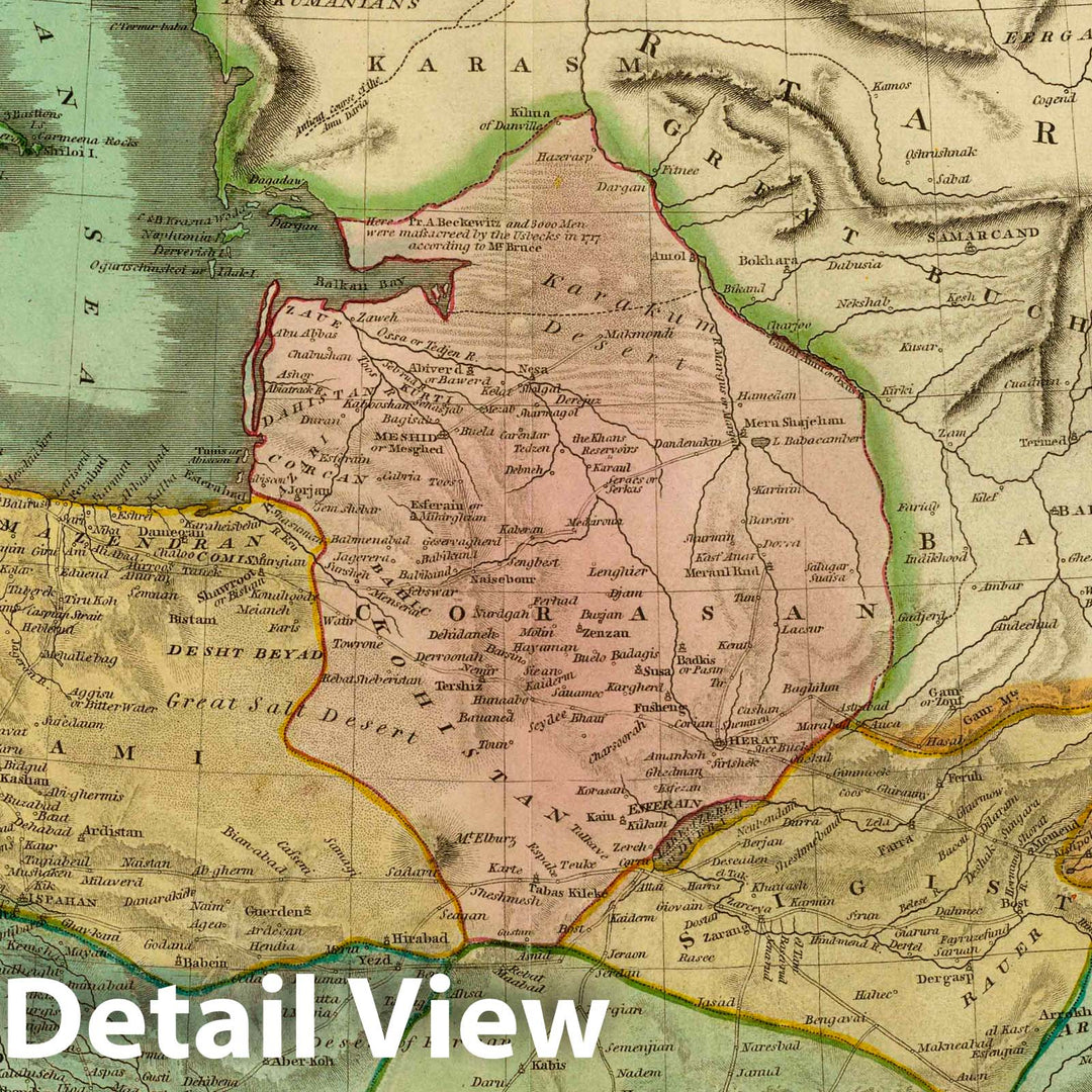 Historic Map : Persia. J. & G. Menzies Sculpt, Edinr. (Drawn & Engraved for Thomson's New General Atlas, 1817), 1817 Atlas - Vintage Wall Art