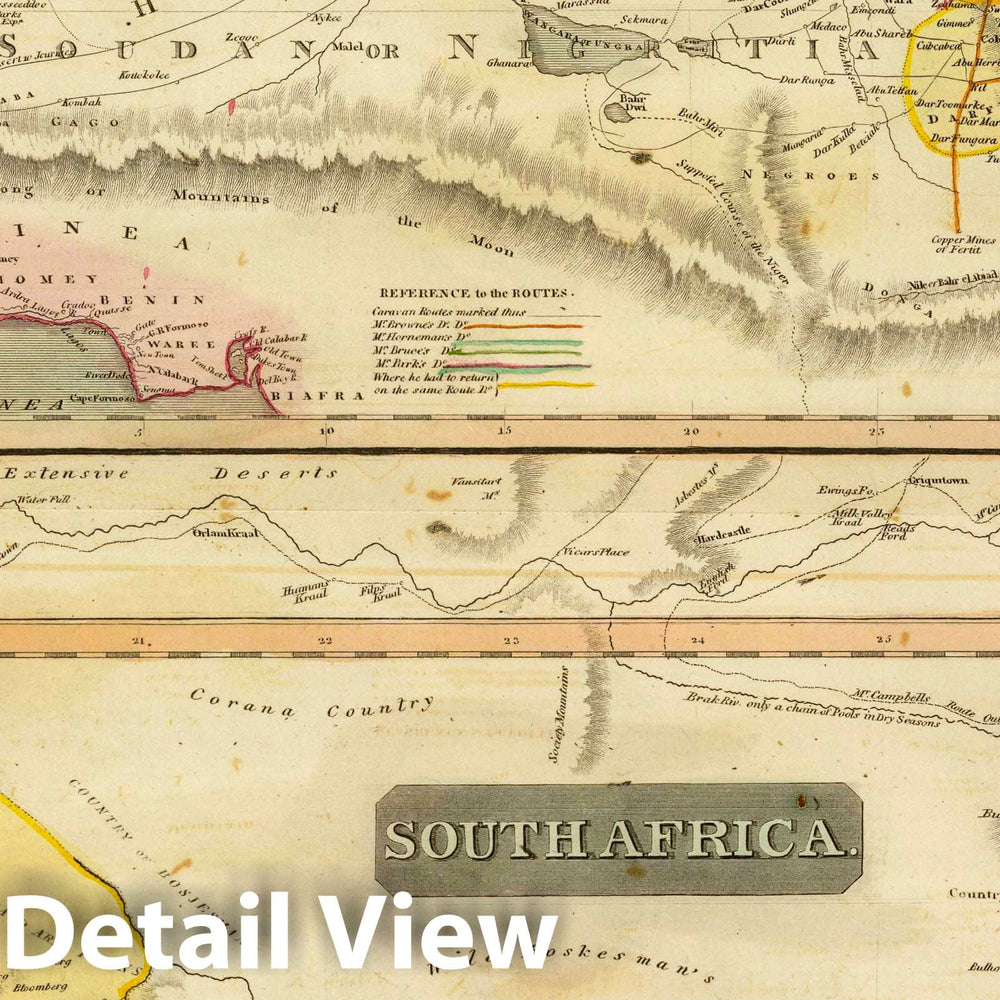 Historic Map : North Africa. South Africa. Engd. by W. Dassauville, Edinr. Drawn and Engraved for Thomson's New General Atlas, 1815, 1815 Atlas - Vintage Wall Art