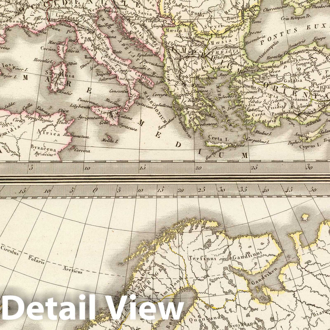 Historic Map : L'Europe Avant l'invasion des Barbares, 1830 Atlas - Vintage Wall Art