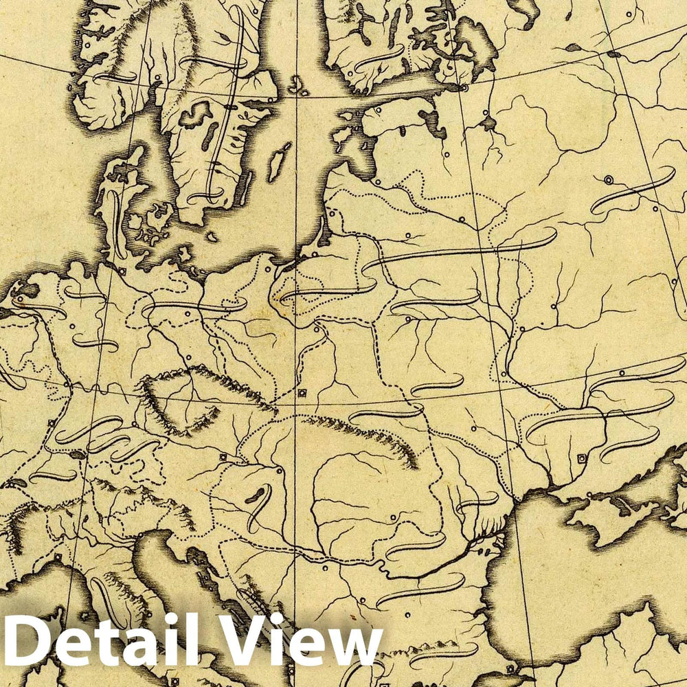 Historic Map : Europe. E.P. delint. Mutlow Sc, Russell Cot. (1804), 1804 Atlas - Vintage Wall Art