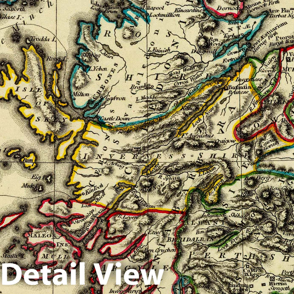 Historic Map : Scotland ancient and modern. E.P. delint. Jones & Smith, sculpt. Published June 15th 1804 by the Rev. E. Patteson, M.A, Richmond, Surrey, 1804 AtlasVintage Wall Art