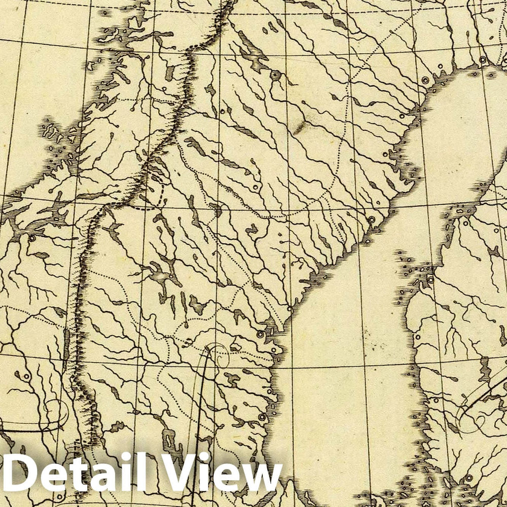 Historic Map : Sweden, Denmark, Norway (Outline), 1804 Atlas - Vintage Wall Art