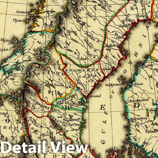 Historic Map : Sweden, Denmark and Norway. E.P. delint. Jones & Smith, sculpt. Published June 15, 1804 by the Rev. E. Patteson, M.A, Richmond, Surrey, 1804 Atlas - Vintage Wall Art