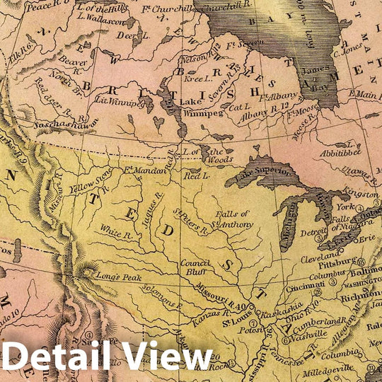 Historic Map : North America. Entered According to Act of Congress Nov. 20th 1829, by D.F. Robinson & Co. of The State of Connecticut, 1829 Atlas - Vintage Wall Art