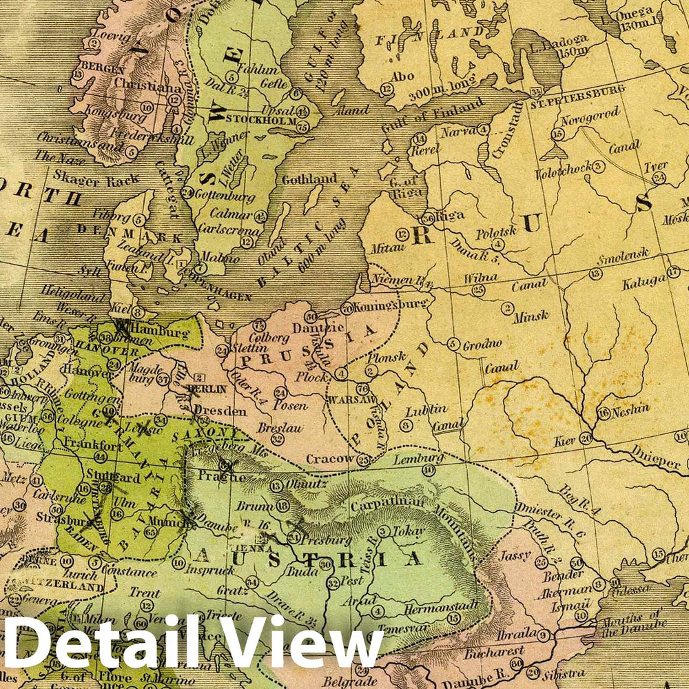 Historic Map : Europe. Entered According to Act. of Congress Nov. 20th 1829 by D.F. Robinson & Co. of The State of Connecticut, 1829 Atlas - Vintage Wall Art