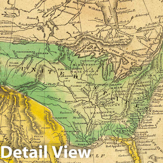 Historic Map : North America. Morse Sc. Published by C. & Hilliard, No. 1 Cornhill, Boston. (ca. 1821), 1821 Atlas - Vintage Wall Art