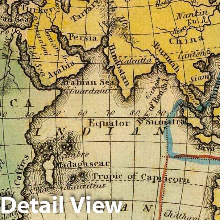 Historic Map : Eastern Hemisphere. G. Boynton Sc. Entered by S.G. Goodrich of Massachusetts. (Boston: Gray & Bowen 1831), 1831 Atlas - Vintage Wall Art