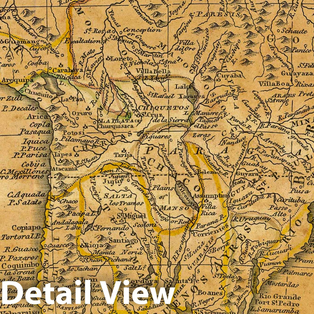 Historic Map : South America. Published by Cummings & Hilliard, No. 1, Cornhill. H. Morse Sc. (1821?), 1821 Atlas - Vintage Wall Art