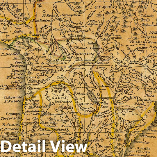 Historic Map : South America. Published by Cummings & Hilliard, No. 1, Cornhill. H. Morse Sc. (1821?), 1821 Atlas - Vintage Wall Art