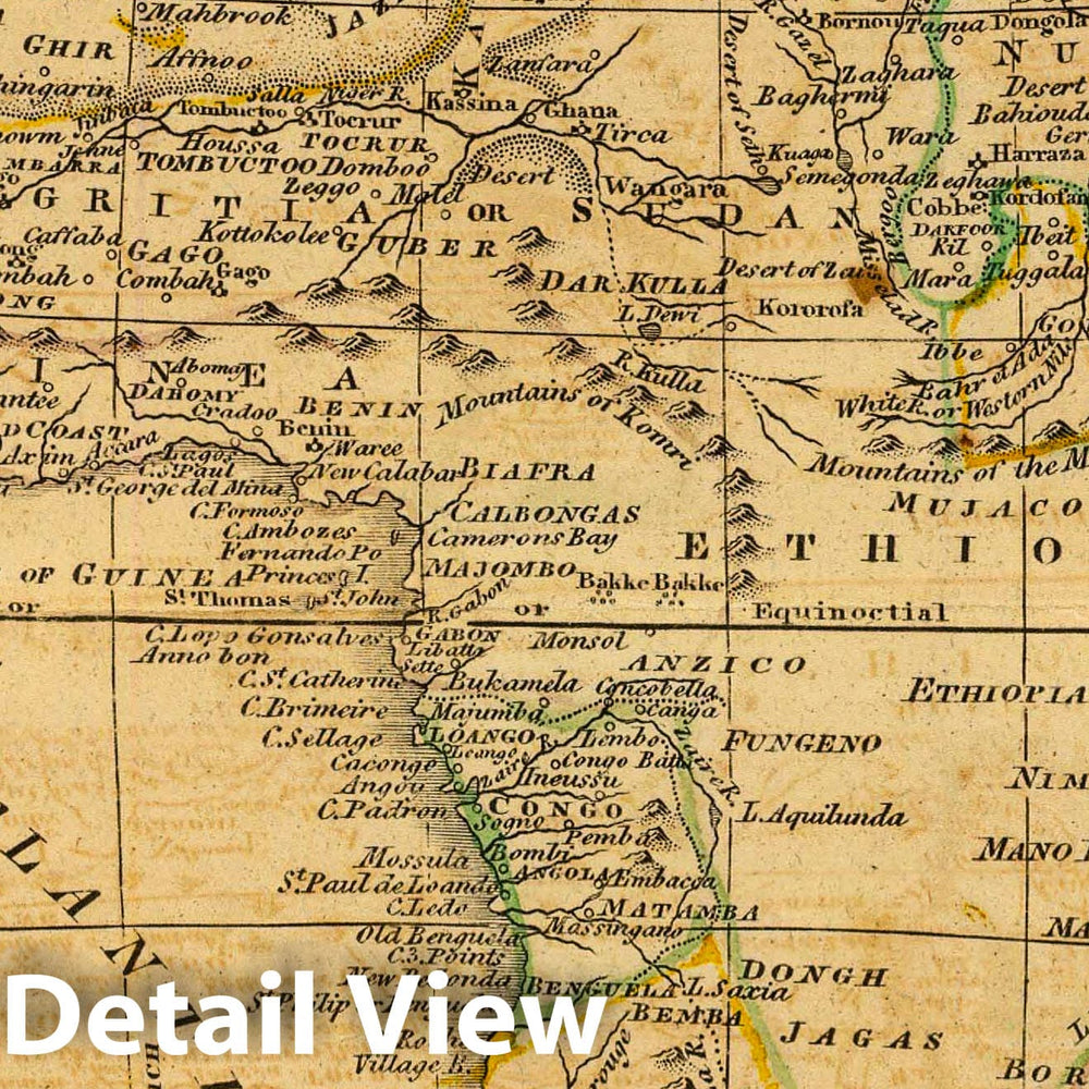 Historic Map : Africa. Published by Cummings & Hilliard, No. 1, Cornhill, Boston. H. Morse Sc. (1821?), 1821 Atlas - Vintage Wall Art