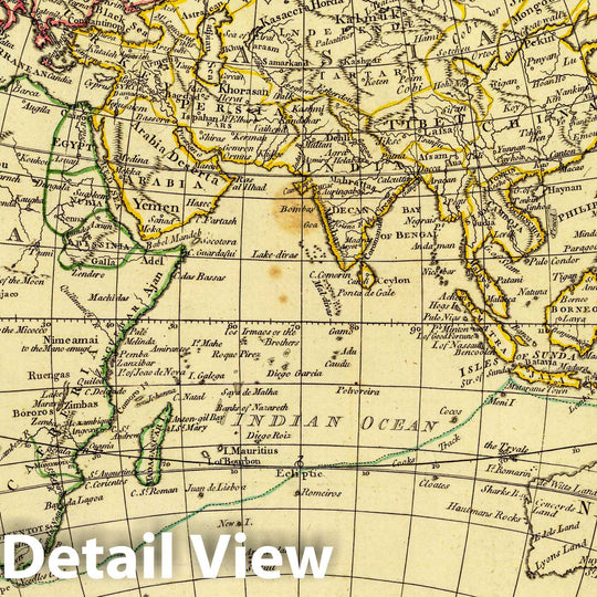 Historical Map : Eastern Hemisphere. Engraved by Faden and Jefferys, Geographer to the King. London, publish'd according to Act of Parliament, 17 Novr. 1773, by Jeffer, 1773Vintage Wall Art