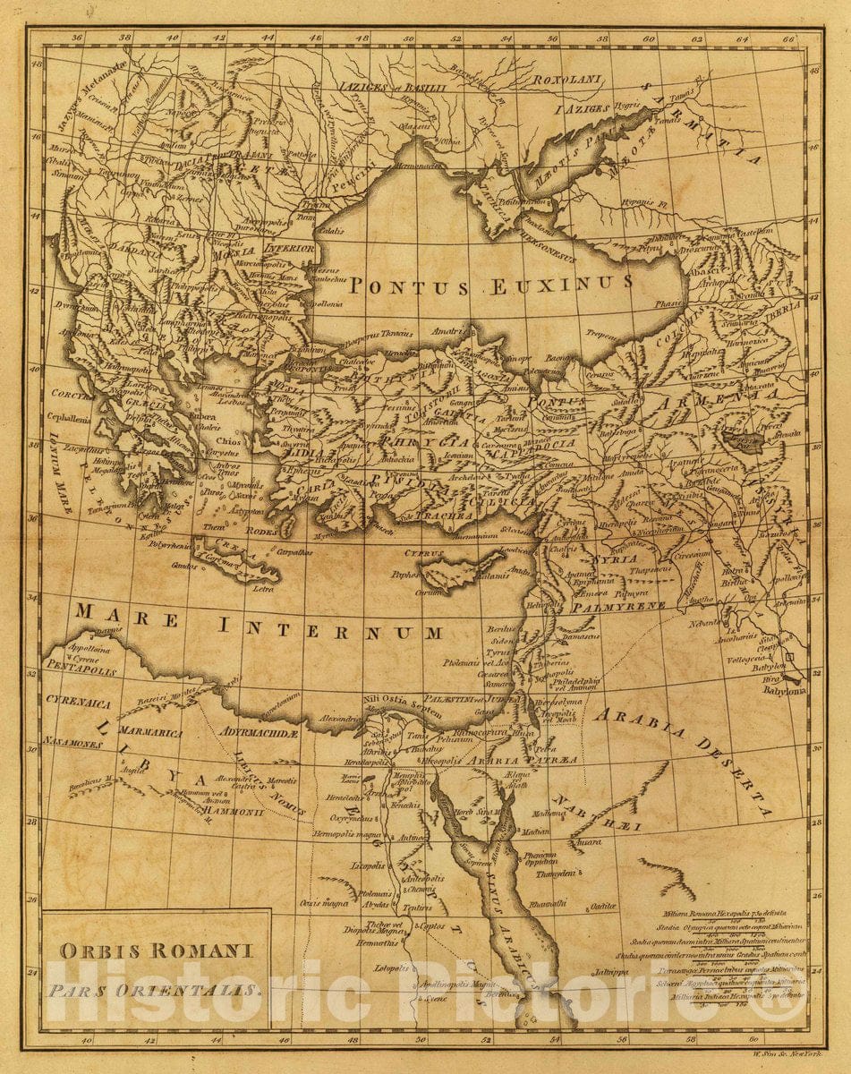 Historic Map : Rome, Eastern Hemisphere; Europe Orbis Romani, orientalis, 1814 Classical Atlas , Vintage Wall Art