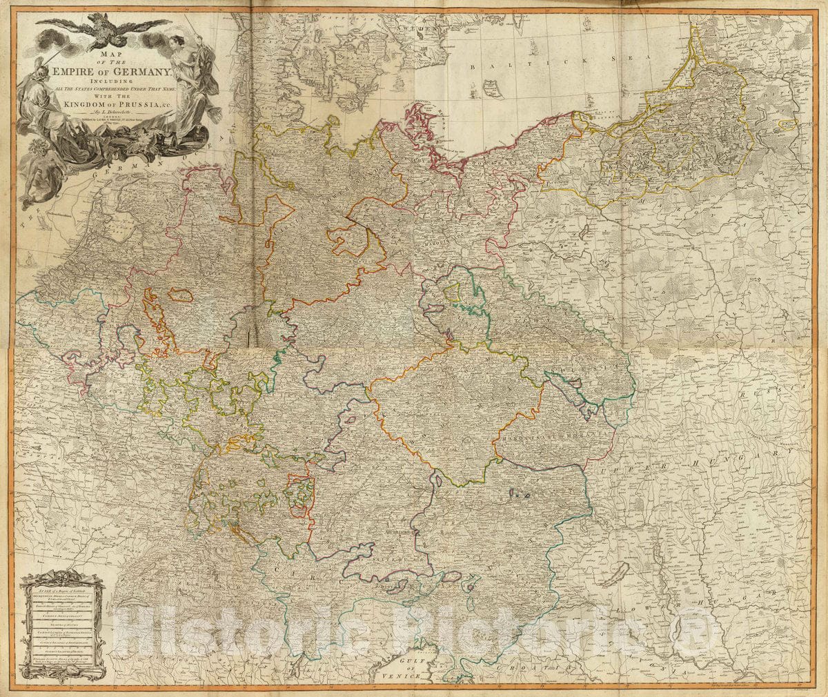 Historic Map - Map of the Empire of Germany, Including all the States Comprehended Under that Name: With the Kingdom of Prussia, 1794, Robert Sayer - Vintage Wall Art