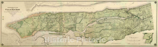 Historic Map : Composite: Topographical Atlas of The City of New York, 1874 City Atlas - Vintage Wall Art