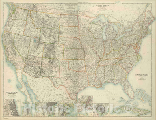 Historic Map : Composite: United States of North America, 1912 Atlas - Vintage Wall Art