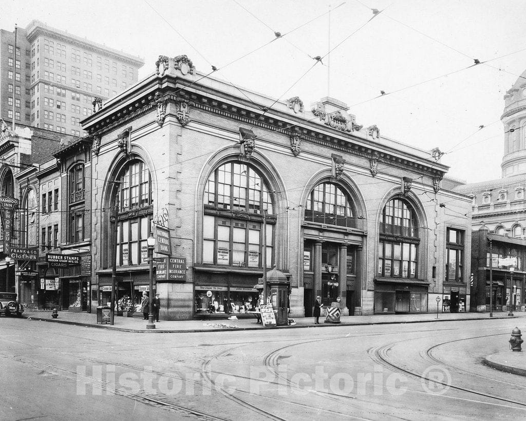 Historic Black & White Photo - Baltimore, Maryland - National Central Bank Building, c1925 -