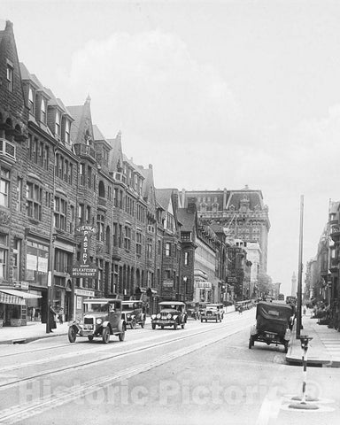 Historic Black & White Photo - Baltimore, Maryland - North Charles Street, c1925 -