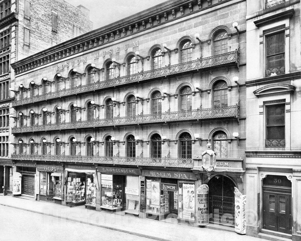 Historic Black & White Photo - Boston, Massachusetts - The Boston Museum, c1903 -