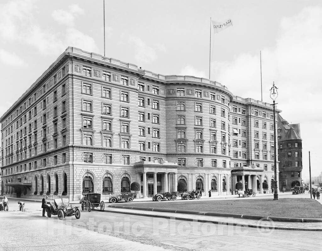 Historic Black & White Photo - Boston, Massachusetts - The Copley Plaza Hotel, c1915 -