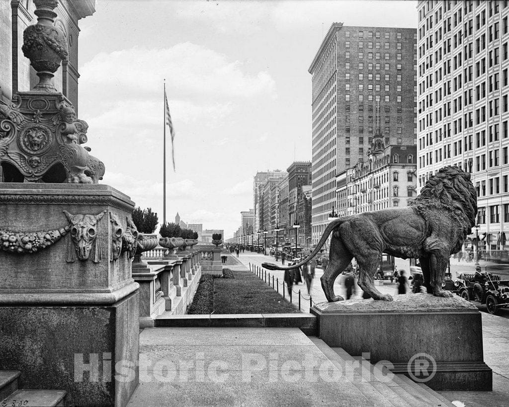 Historic Black & White Photo - Chicago, Illinois - The Art Institute of Chicago, c1910 -