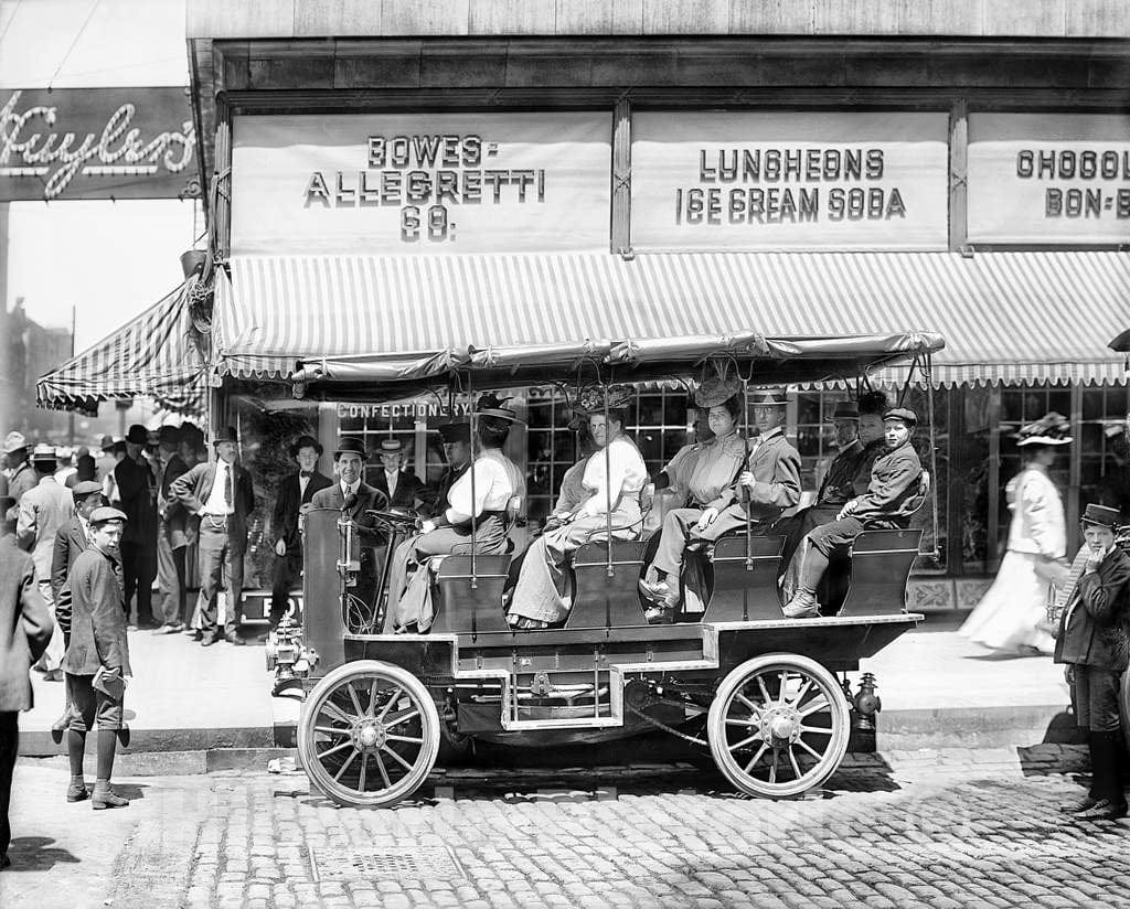 Historic Black & White Photo - Chicago, Illinois - The Seeing Chicago Auto Tour, c1907 -