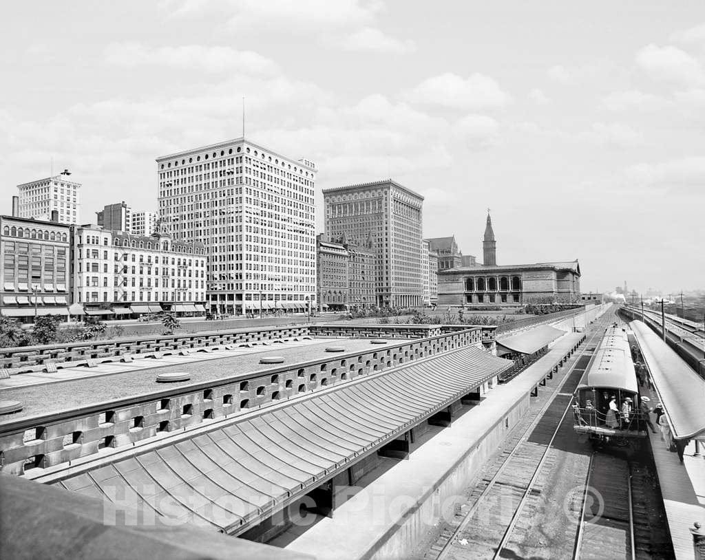 Historic Black & White Photo - Chicago, Illinois - The Michigan Boulevard District, c1907 -