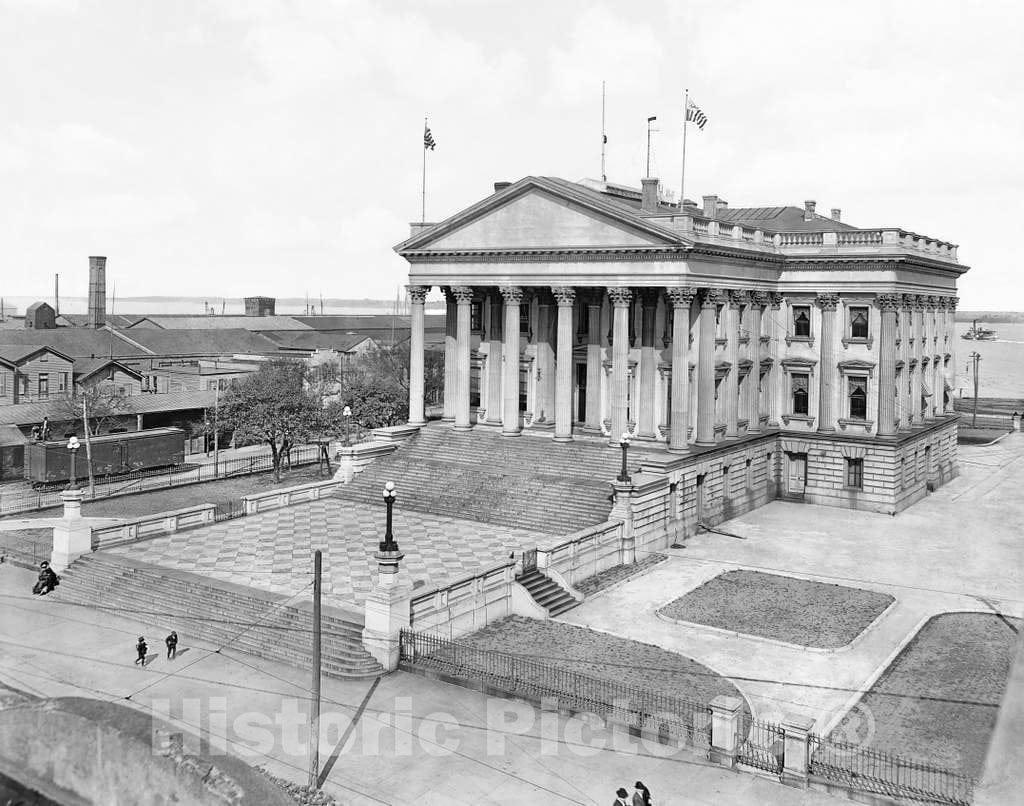 Historic Black & White Photo - Charleston, South Carolina - The United States Custom House, c1910 -