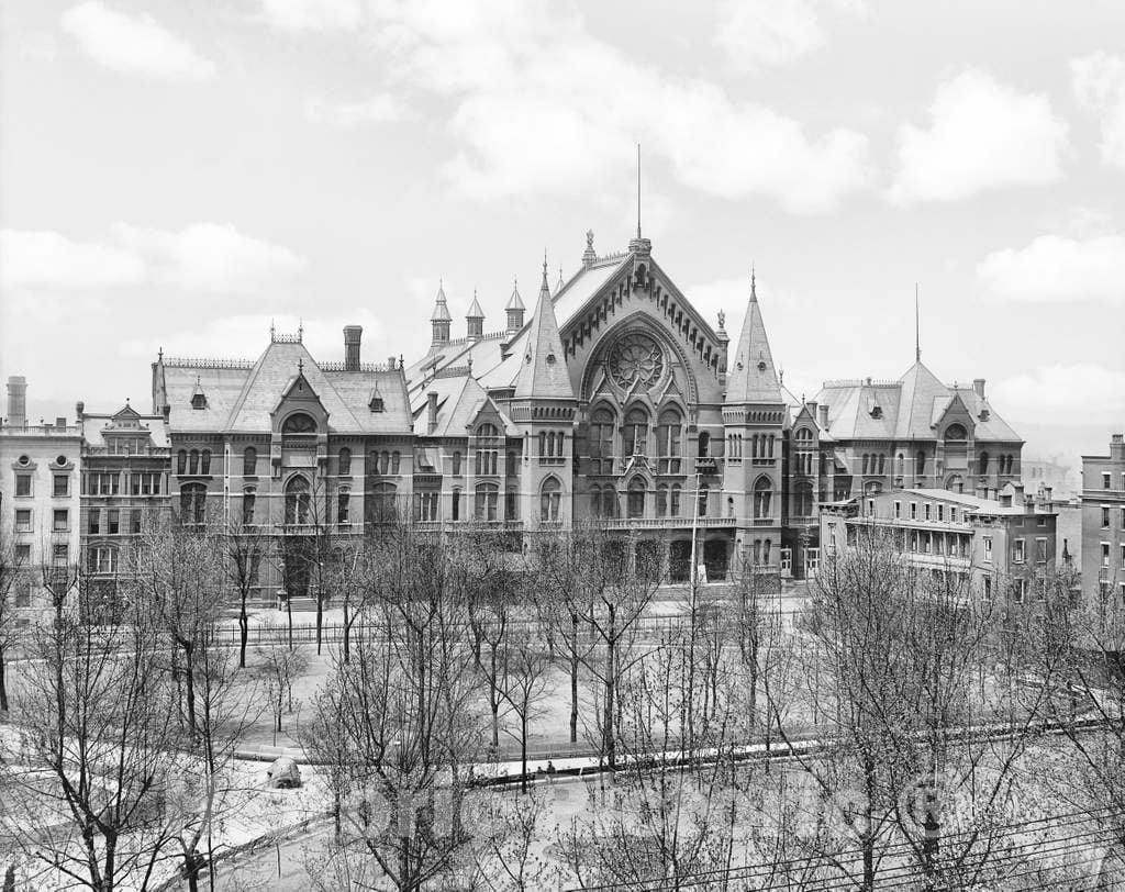 Historic Black & White Photo - Cincinnati, Ohio - Cincinnati Music Hall, c1903 -