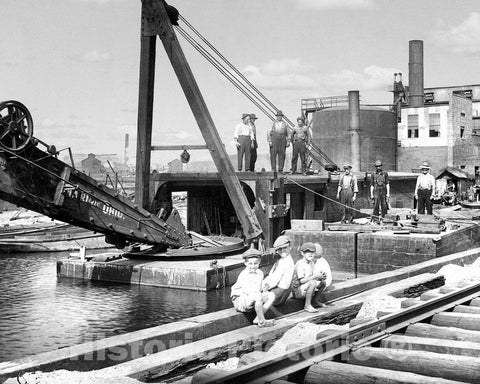 Historic Black & White Photo - Cleveland, Ohio - On a Cleveland Bridge, c1916 -