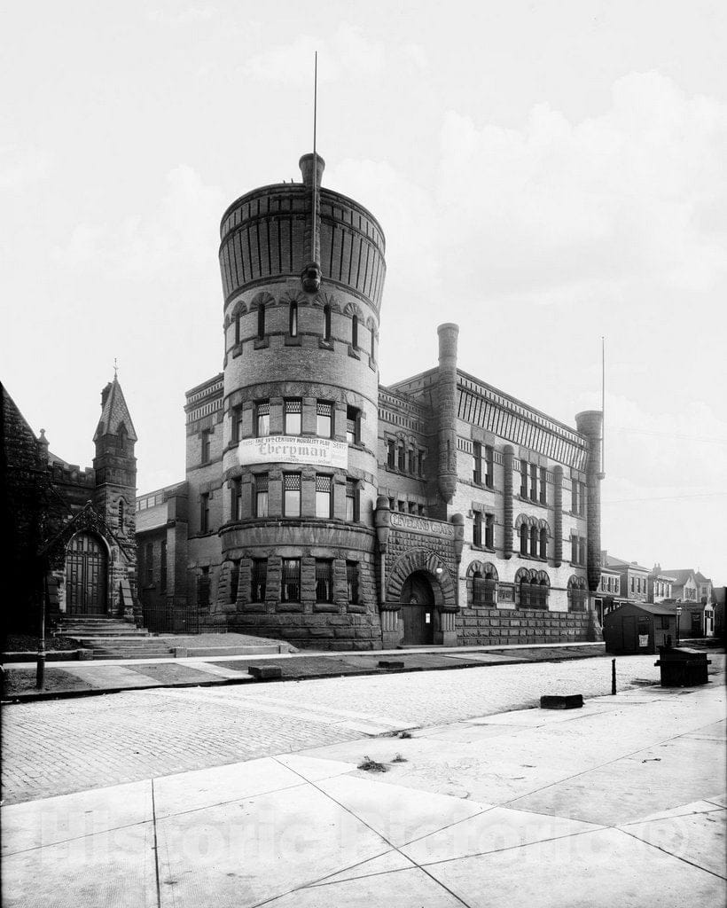 Historic Black & White Photo - Cleveland, Ohio - Grays Armory, c1903 -