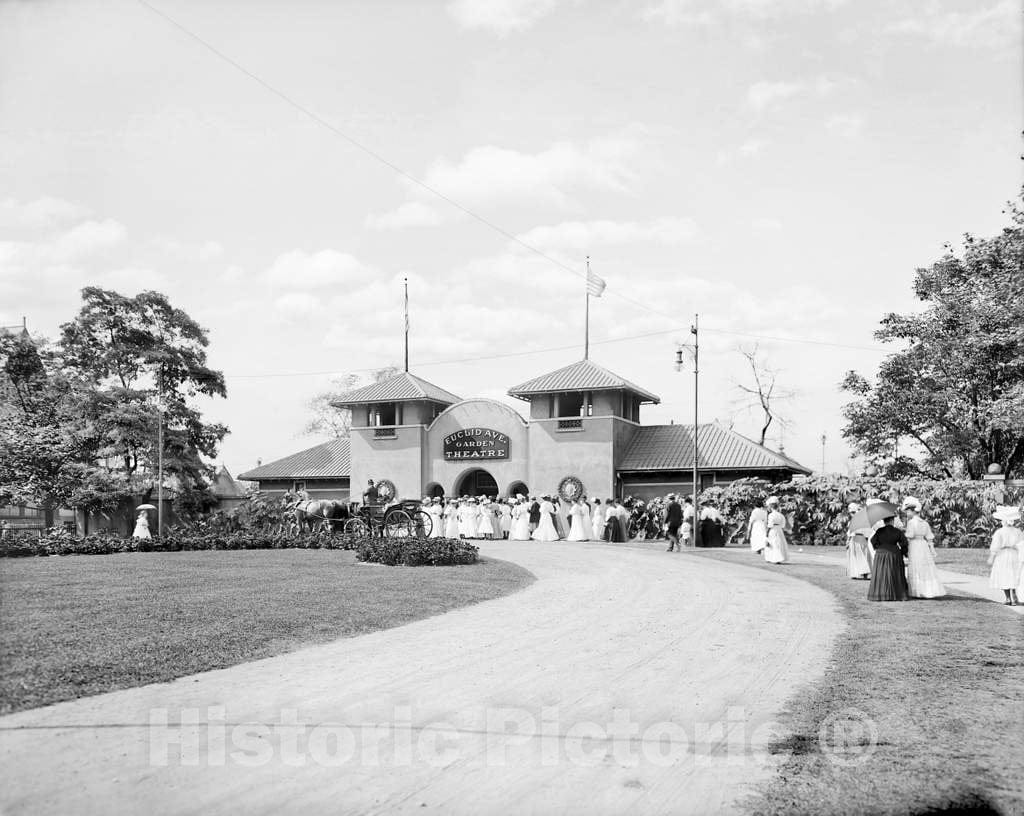 Historic Black & White Photo - Cleveland, Ohio - Euclid Avenue Garden Theatre, c1904 -