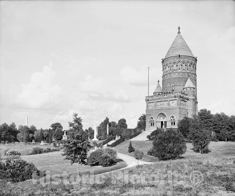 Historic Black & White Photo - Cleveland, Ohio - The Garfield Monument, c1903 -